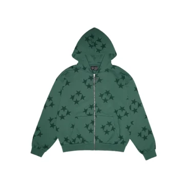 99 Based Tonal Monogram Zip Hoodie Green