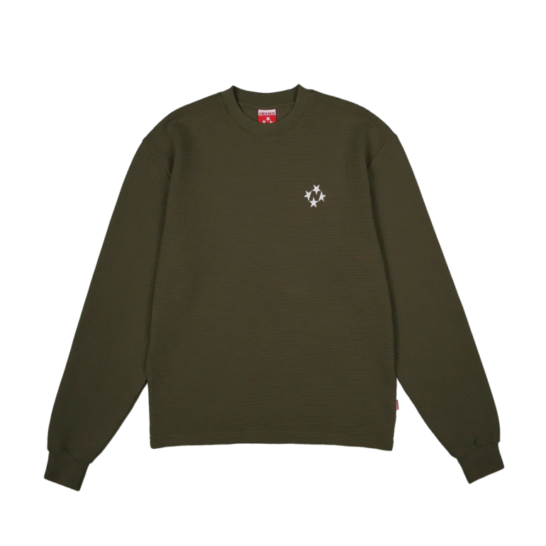 99based Logo Waffle [Olive] Sweatshirt