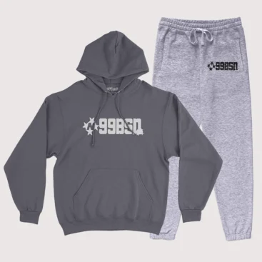 99 Based Pullover Bottoms Tracksuit Grey