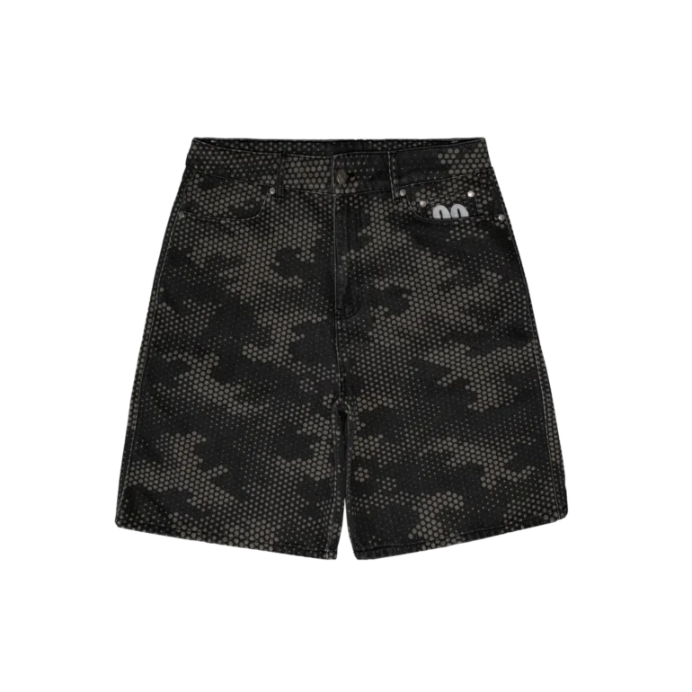 Finesse Based Denim Shorts [Digital Camo Dark]