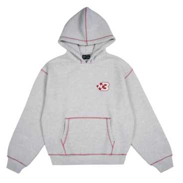 NB Logo Outlined Hoodie Grey Melange