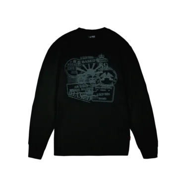 Stamps Slim Waffle Longsleeve [Black]